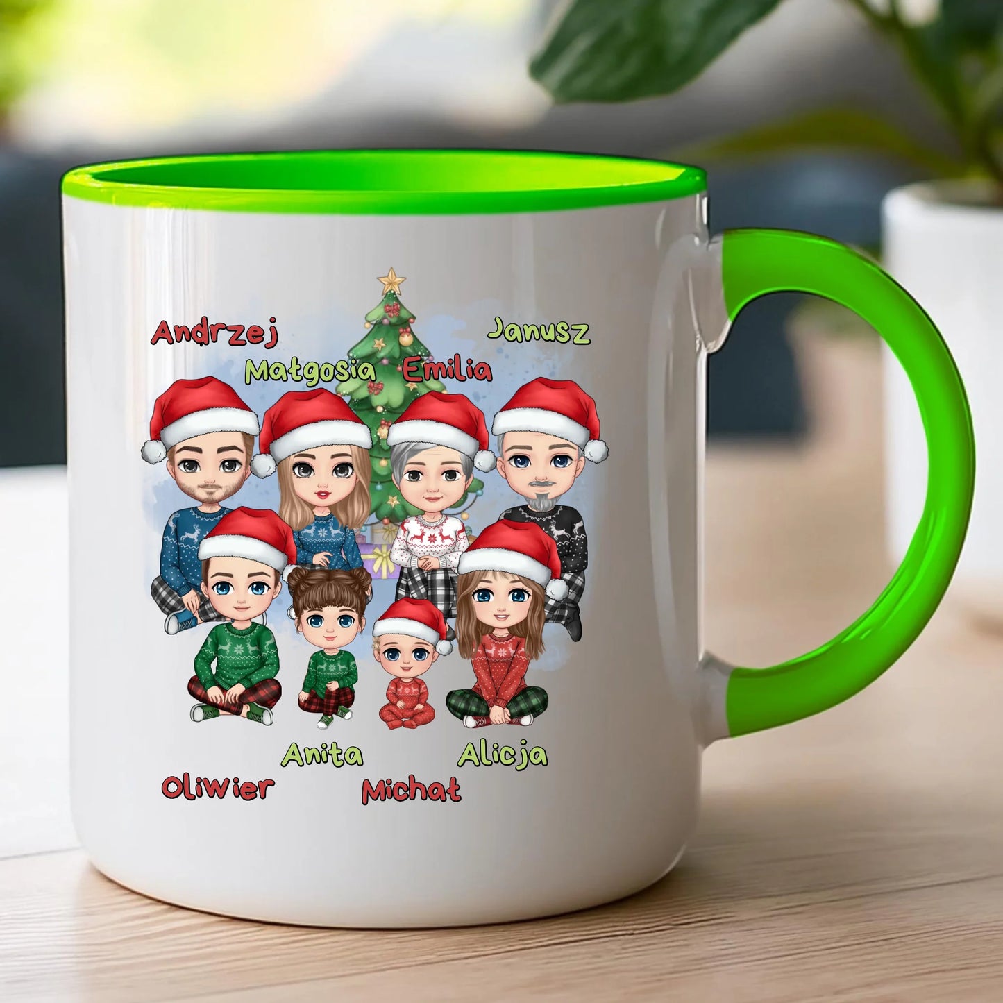 Kubek personalizowany świąteczny dla rodziny #811