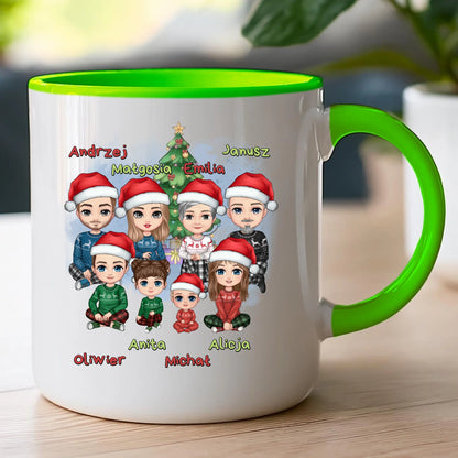 Kubek personalizowany świąteczny dla rodziny #811