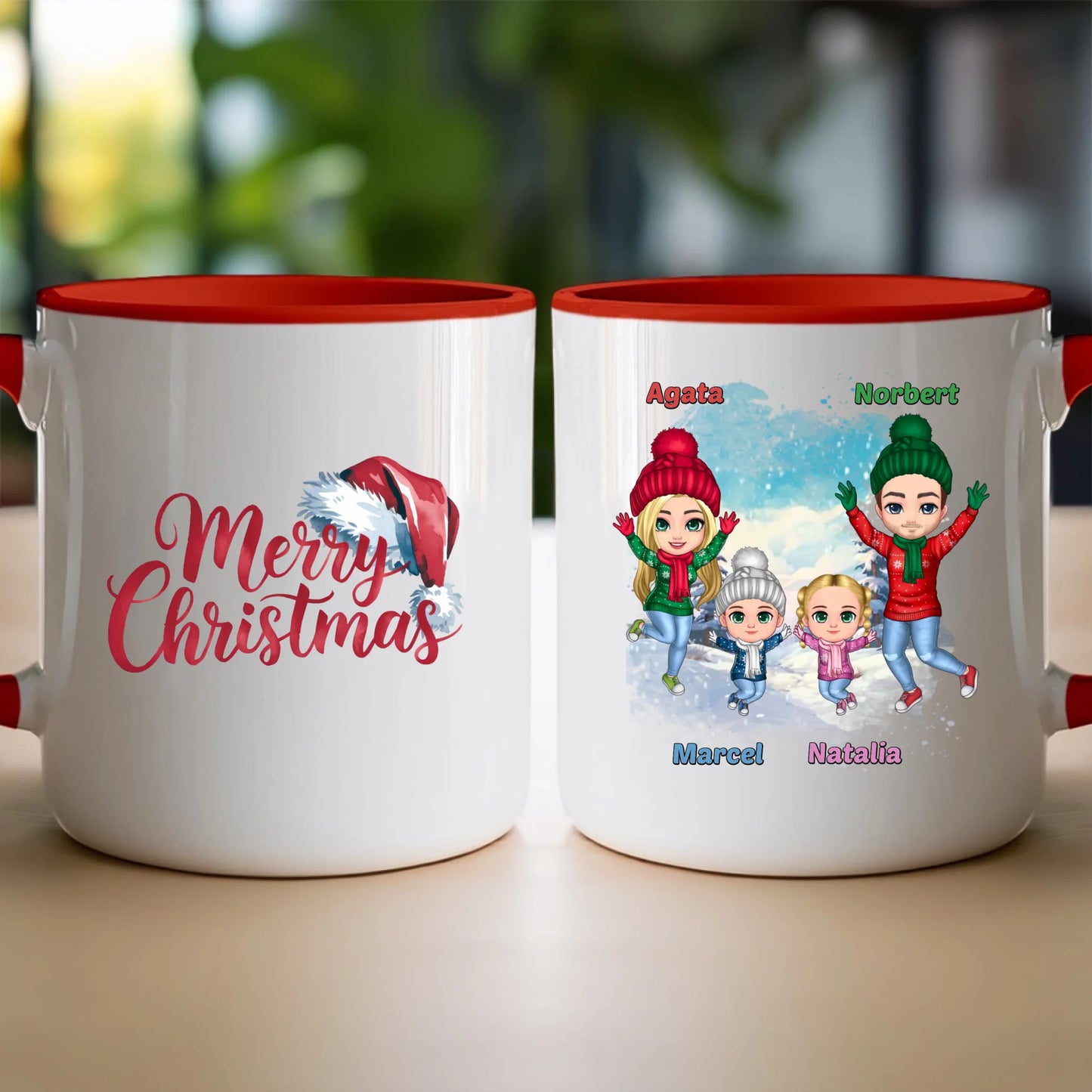 Kubek personalizowany świąteczny dla rodziny #812