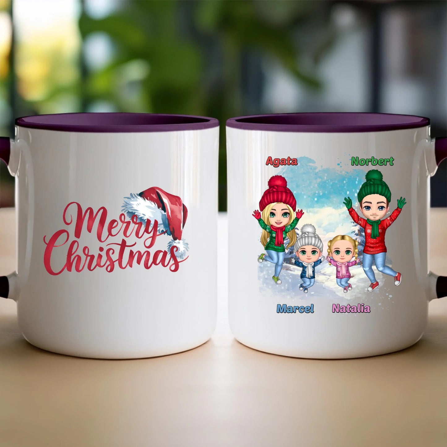 Kubek personalizowany świąteczny dla rodziny #812
