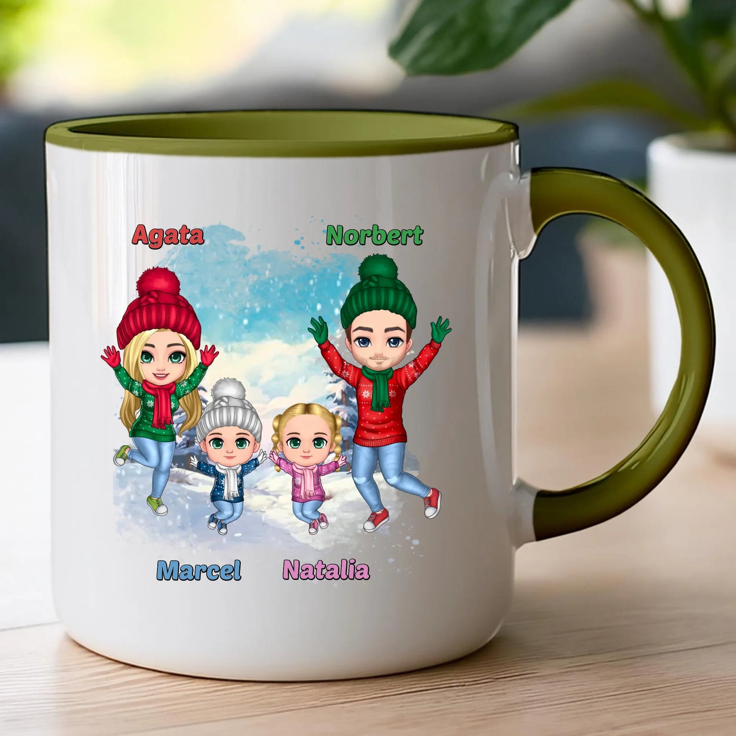 Kubek personalizowany świąteczny dla rodziny #812