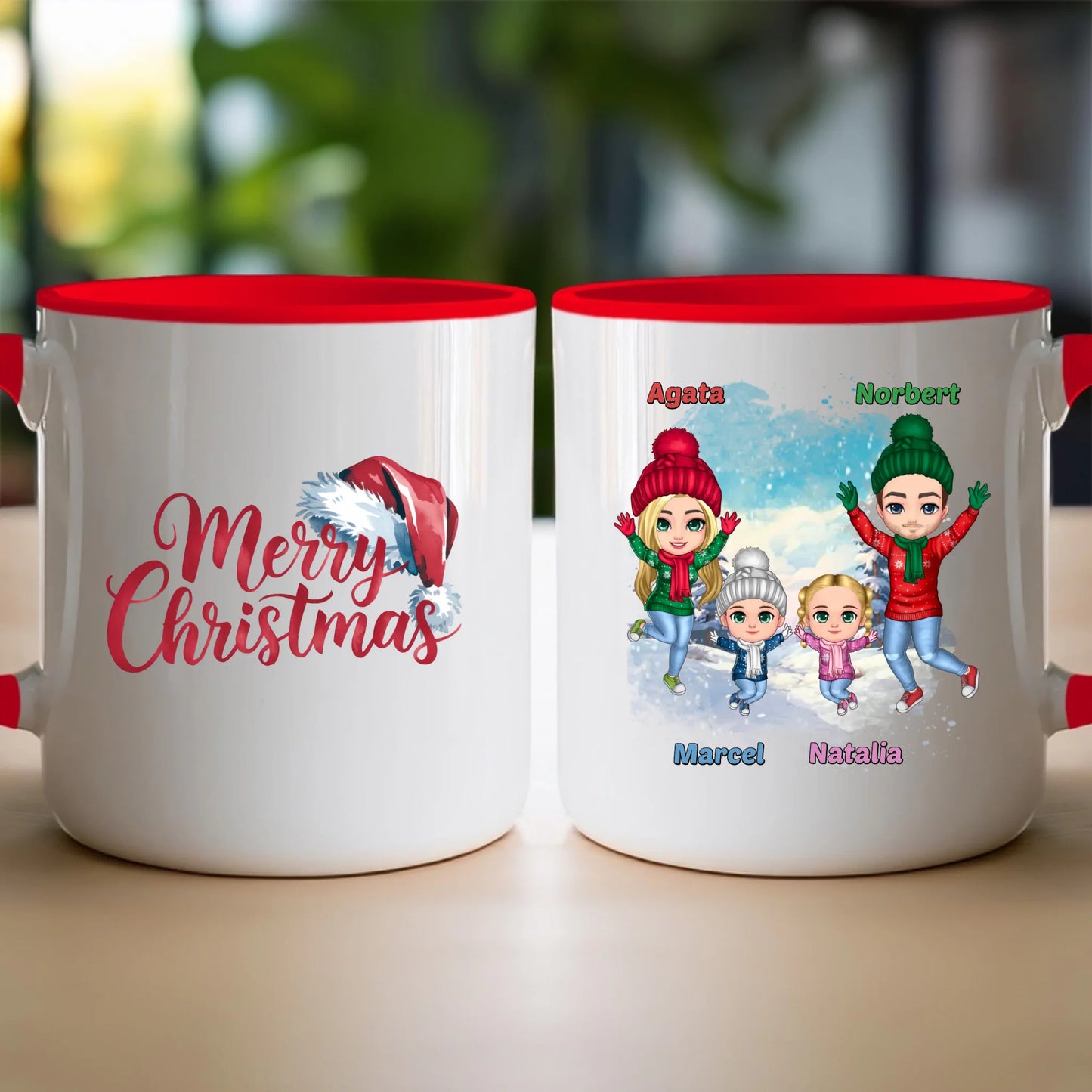 Kubek personalizowany świąteczny dla rodziny #812