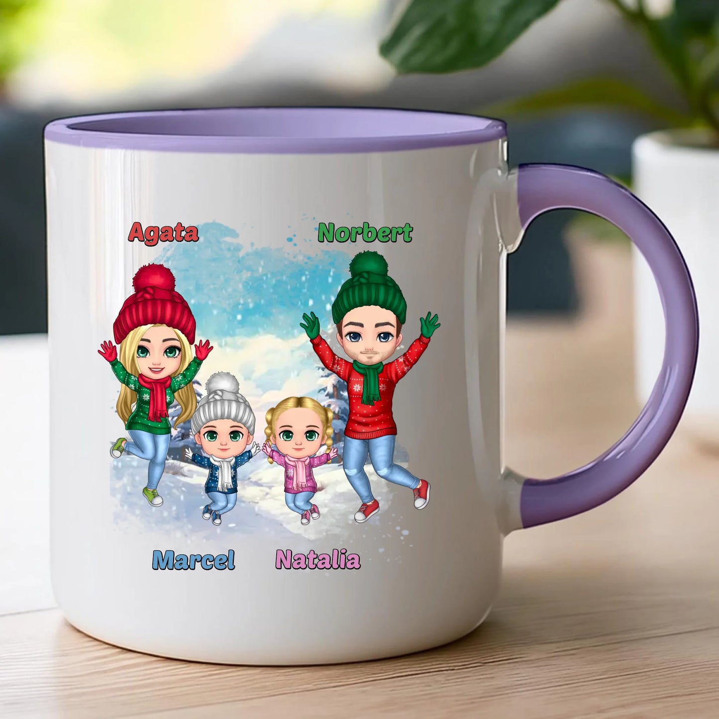 Kubek personalizowany świąteczny dla rodziny #812