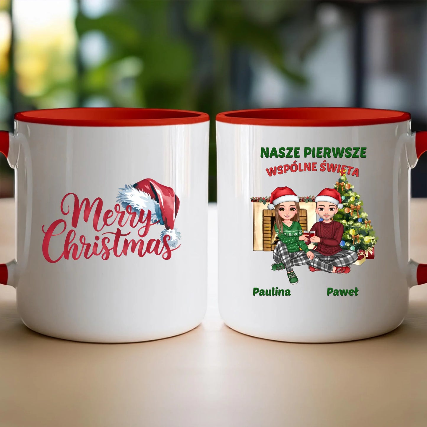 Kubek personalizowany świąteczna dla par #56