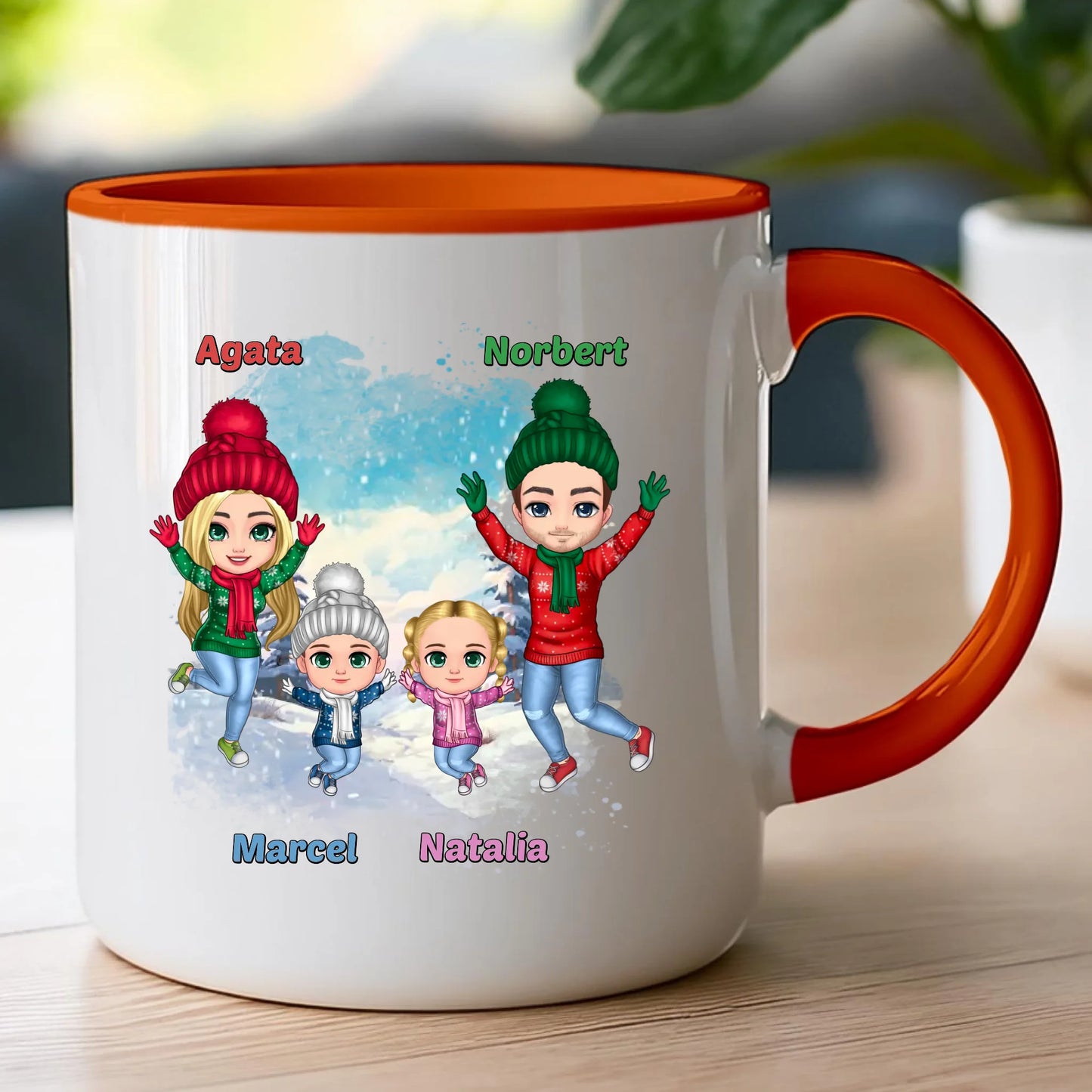 Kubek personalizowany świąteczny dla rodziny #812