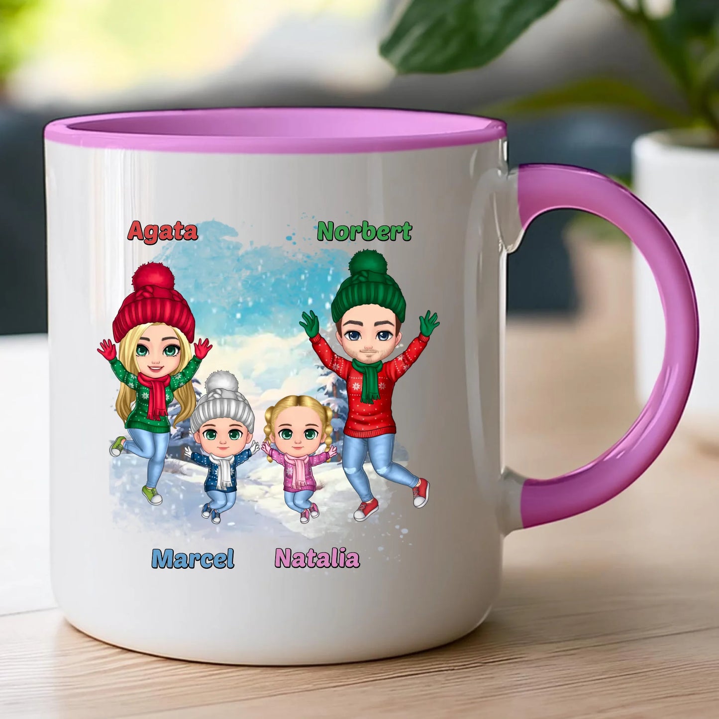 Kubek personalizowany świąteczny dla rodziny #812