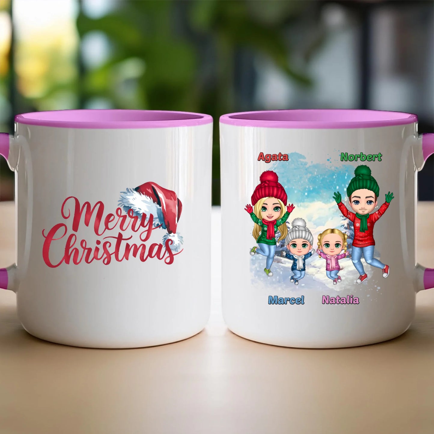 Kubek personalizowany świąteczny dla rodziny #812