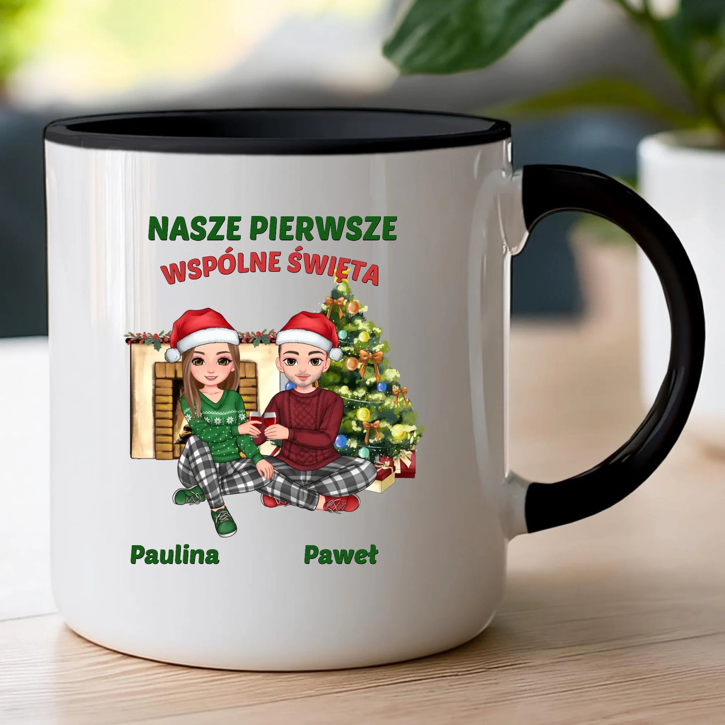 Kubek personalizowany świąteczna dla par #56