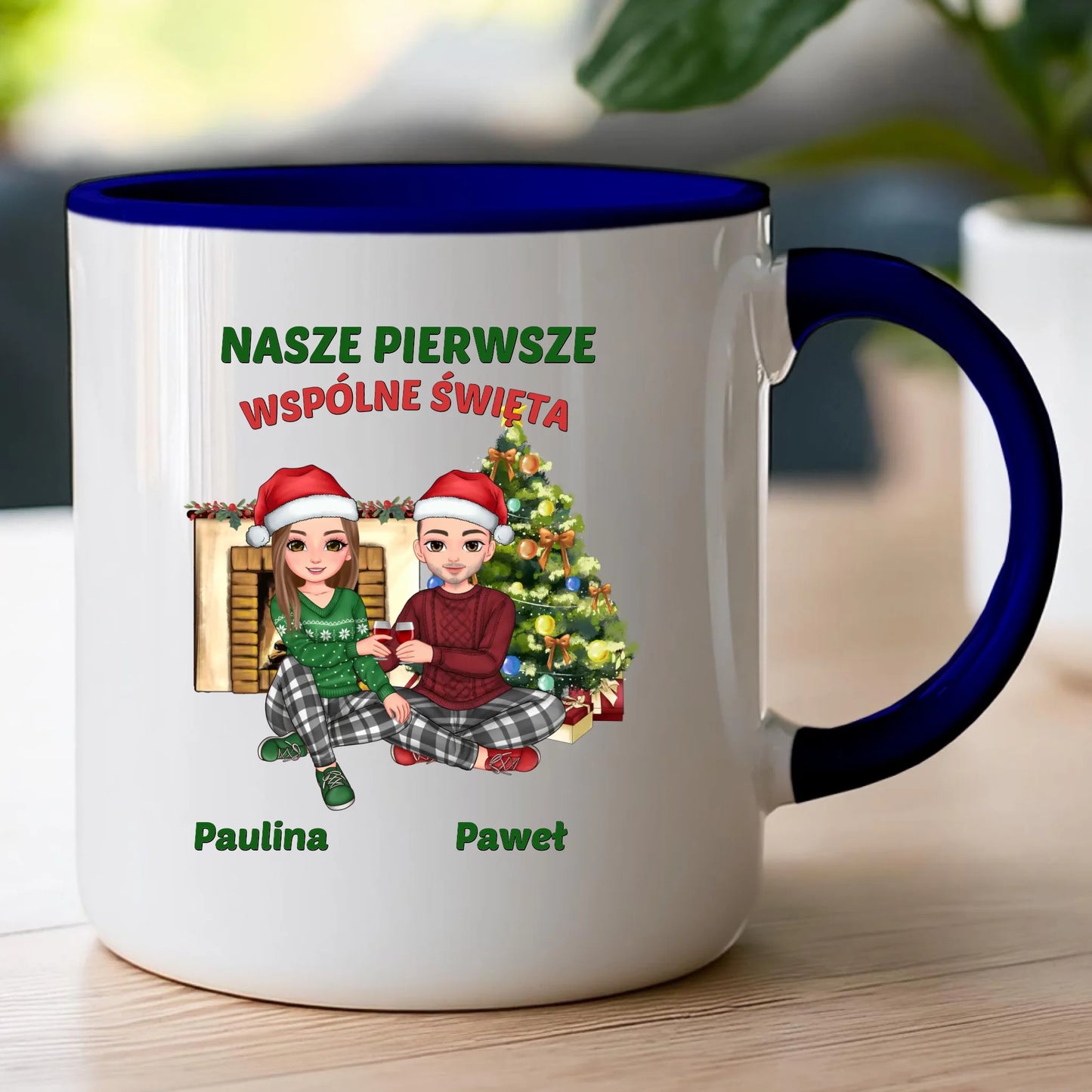 Kubek personalizowany świąteczna dla par #56