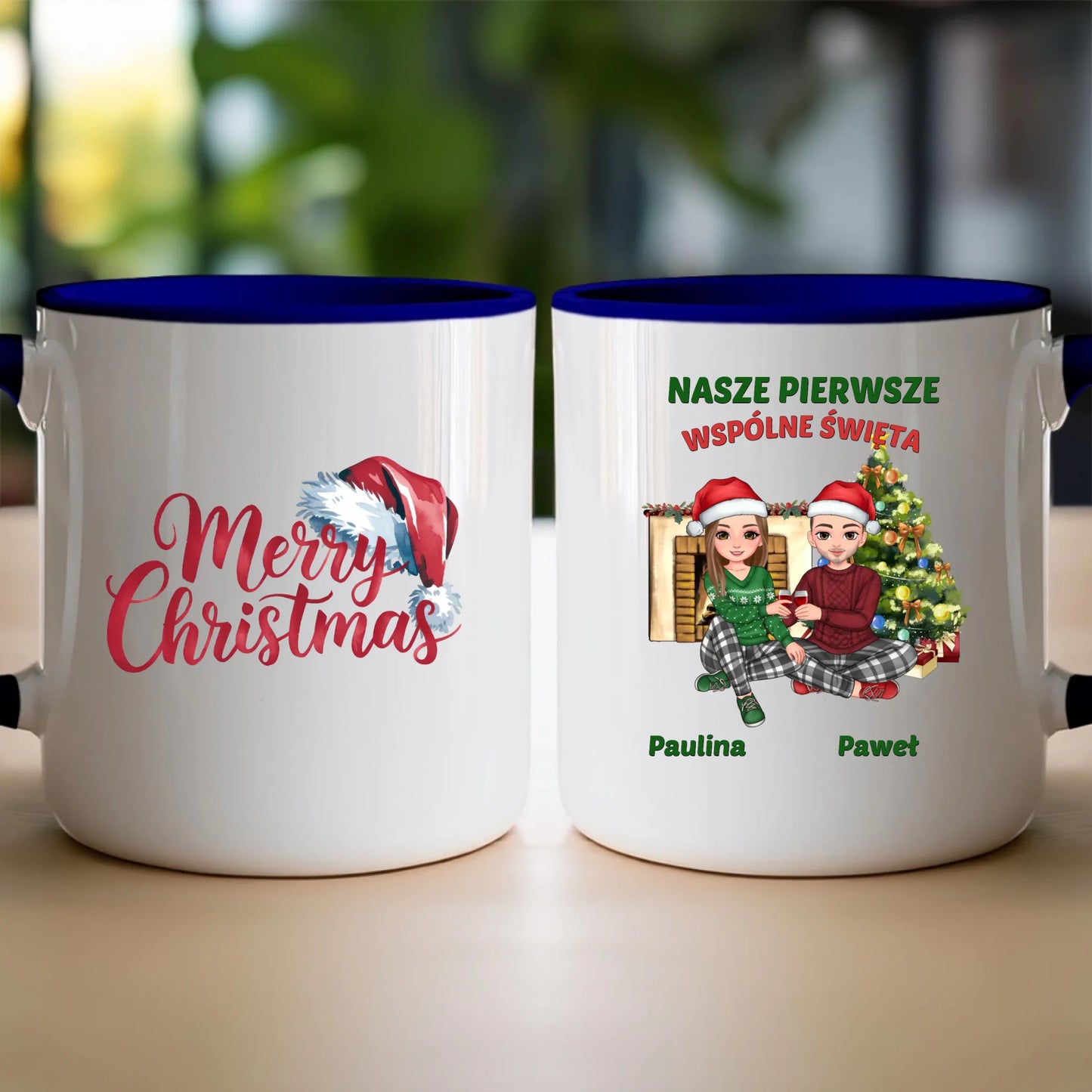 Kubek personalizowany świąteczna dla par #56