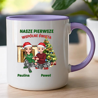 Kubek personalizowany świąteczna dla par #56
