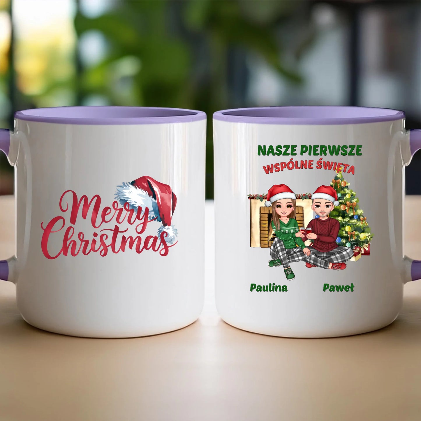 Kubek personalizowany świąteczna dla par #56
