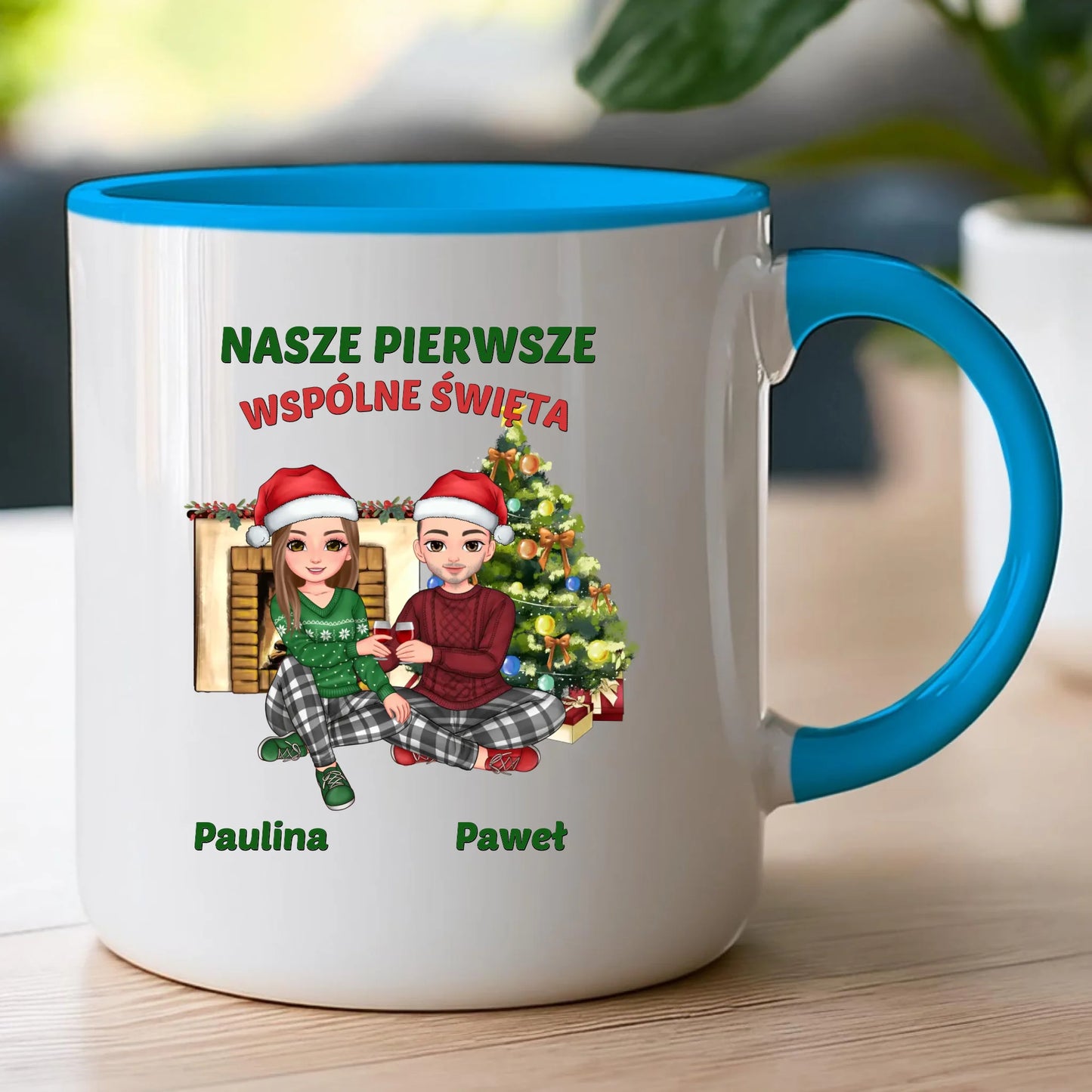 Kubek personalizowany świąteczna dla par #56