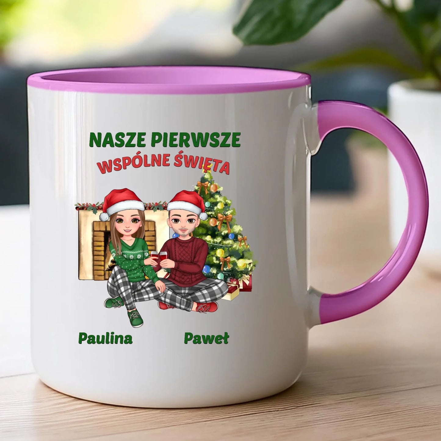 Kubek personalizowany świąteczna dla par #56