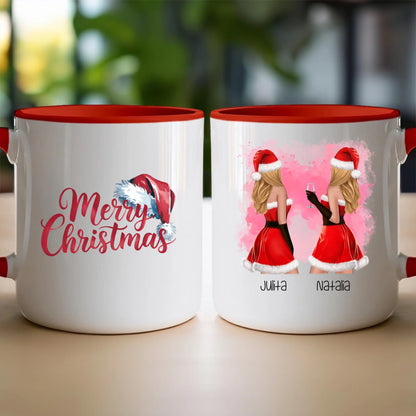 Kubek personalizowany świąteczny dla przyjaciółek #128