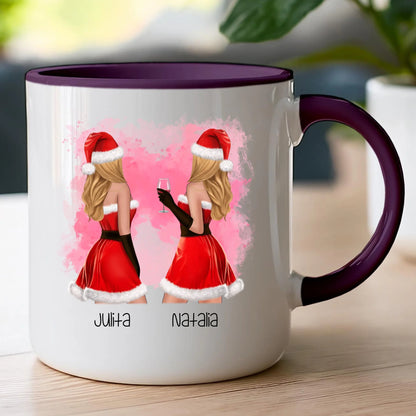 Kubek personalizowany świąteczny dla przyjaciółek #128