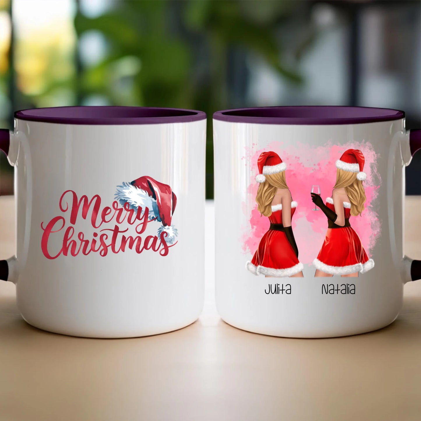 Kubek personalizowany świąteczny dla przyjaciółek #128