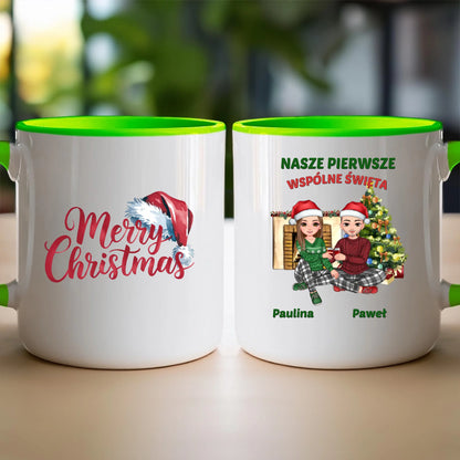 Kubek personalizowany świąteczna dla par #56