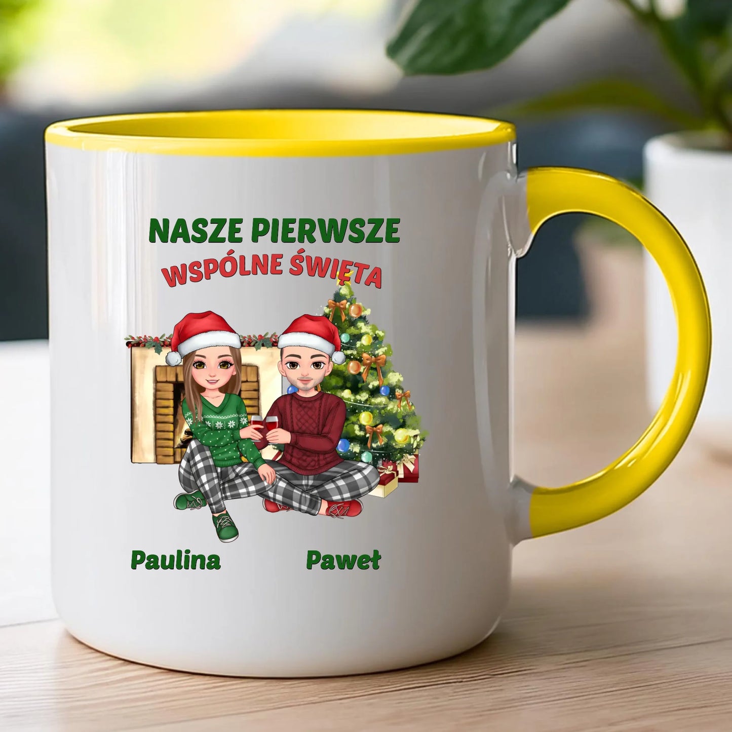 Kubek personalizowany świąteczna dla par #56