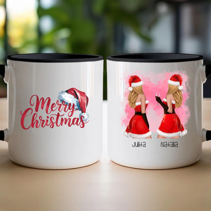 Kubek personalizowany świąteczny dla przyjaciółek #128