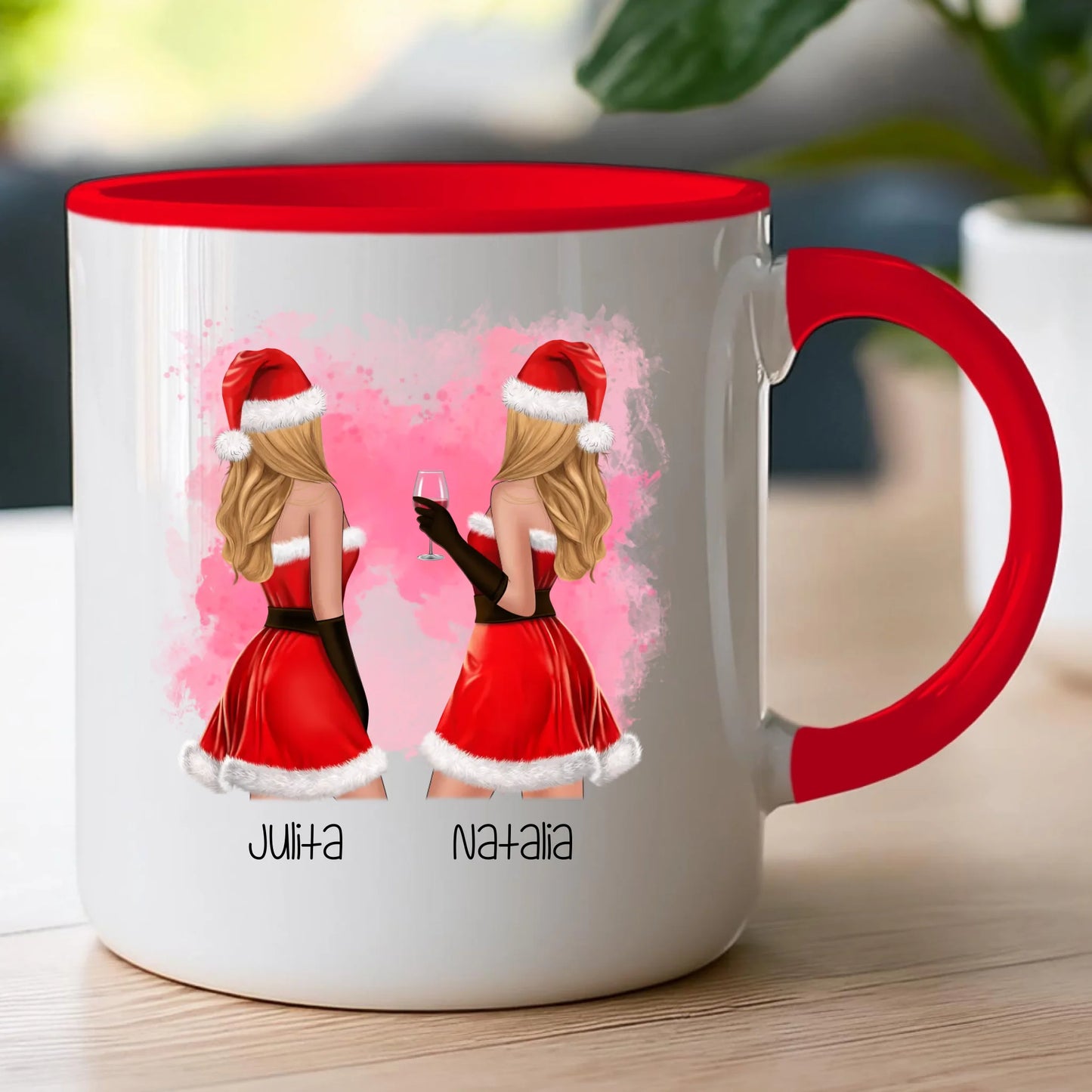 Kubek personalizowany świąteczny dla przyjaciółek #128