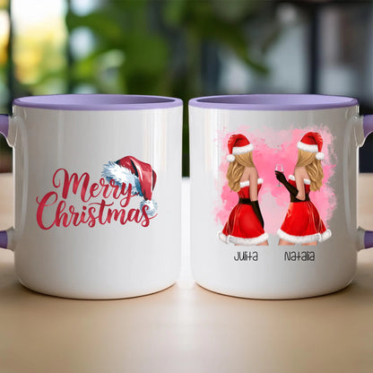 Kubek personalizowany świąteczny dla przyjaciółek #128