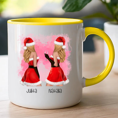 Kubek personalizowany świąteczny dla przyjaciółek #128