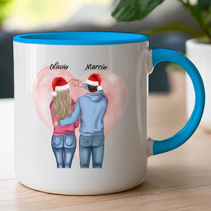 Kubek personalizowany świąteczny dla par #57