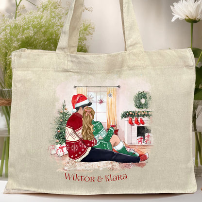 Torba personalizowana świąteczna dla par #58