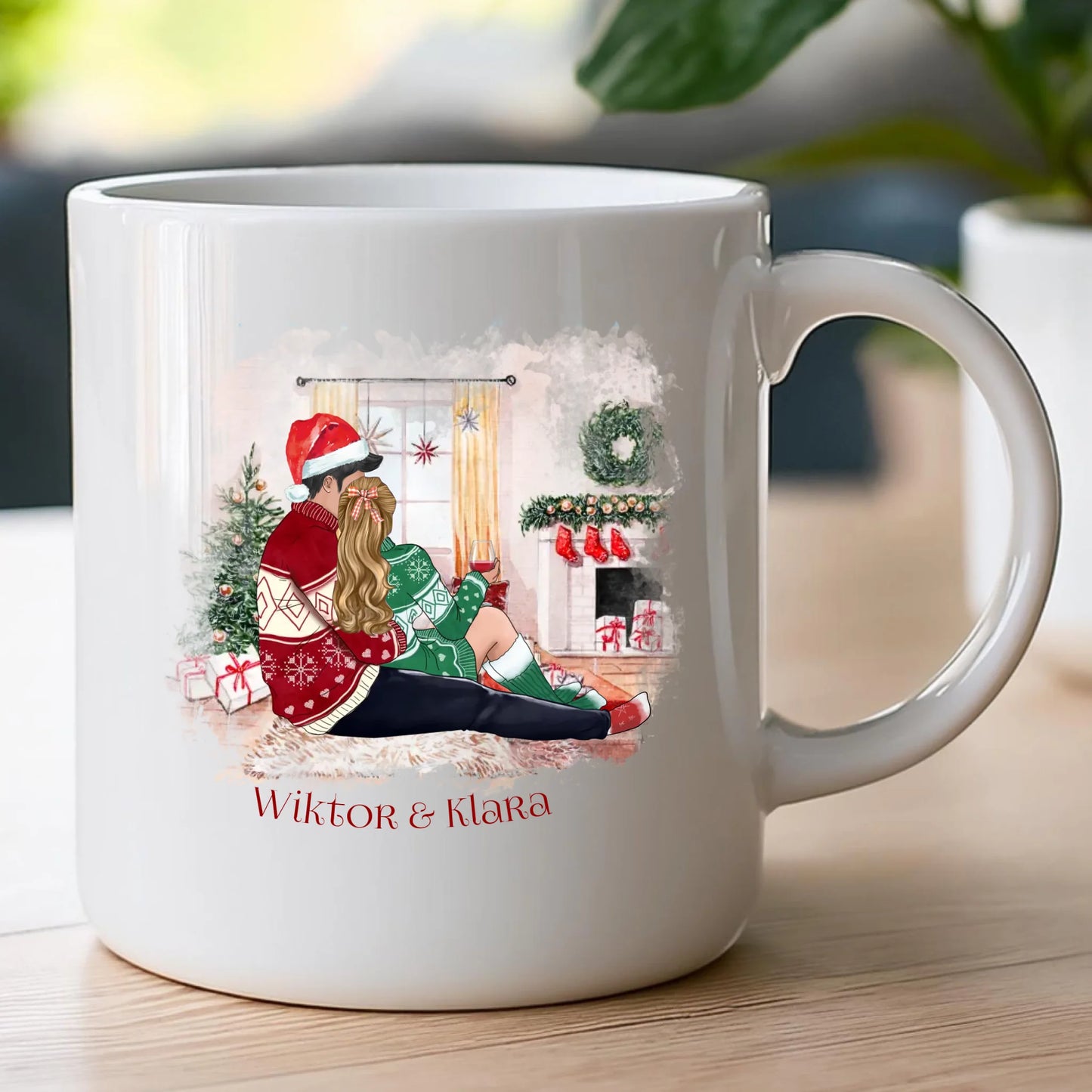 Kubek personalizowany świąteczny dla par #58
