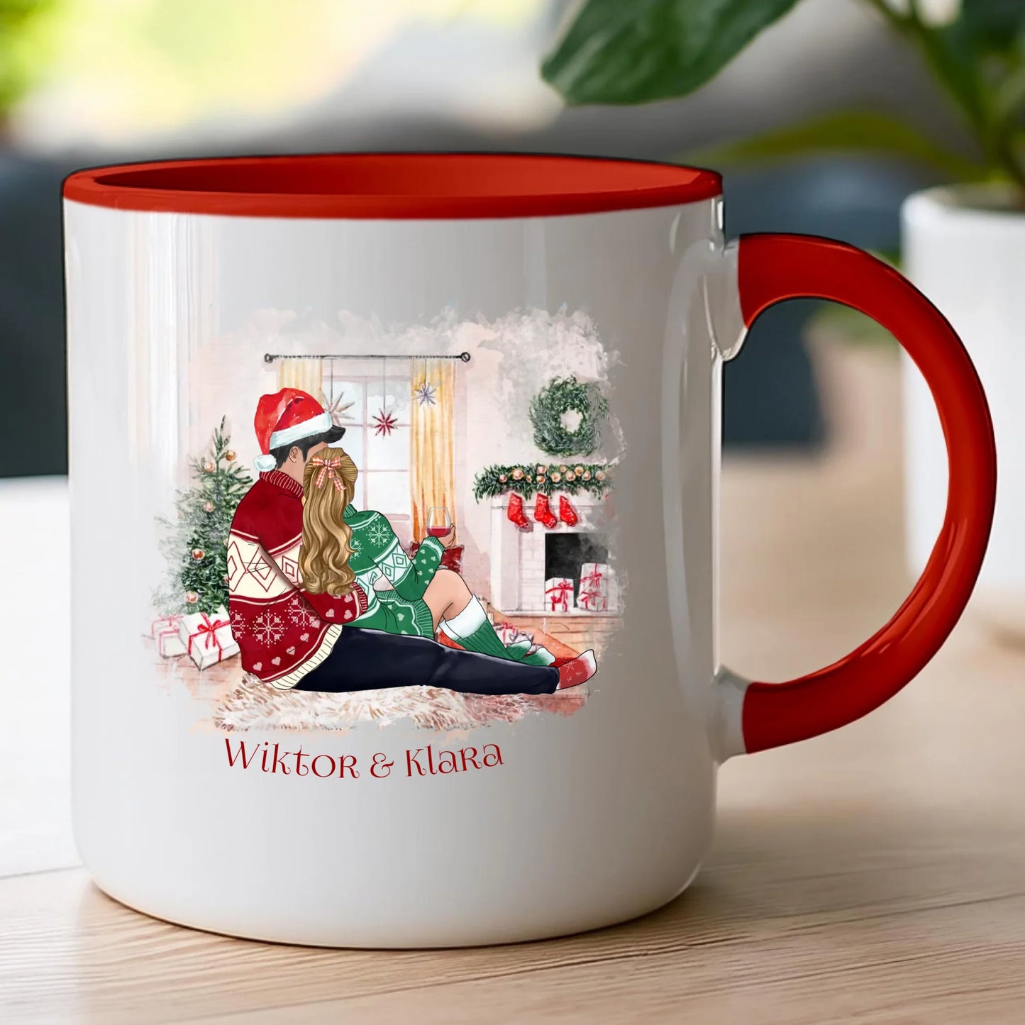 Kubek personalizowany świąteczny dla par #58