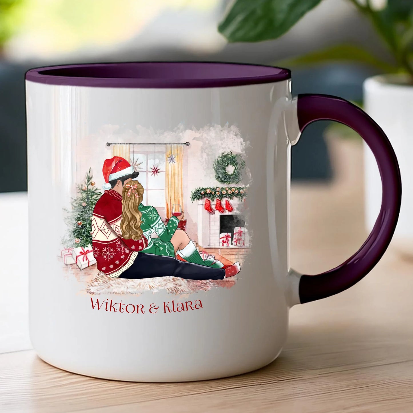Kubek personalizowany świąteczny dla par #58