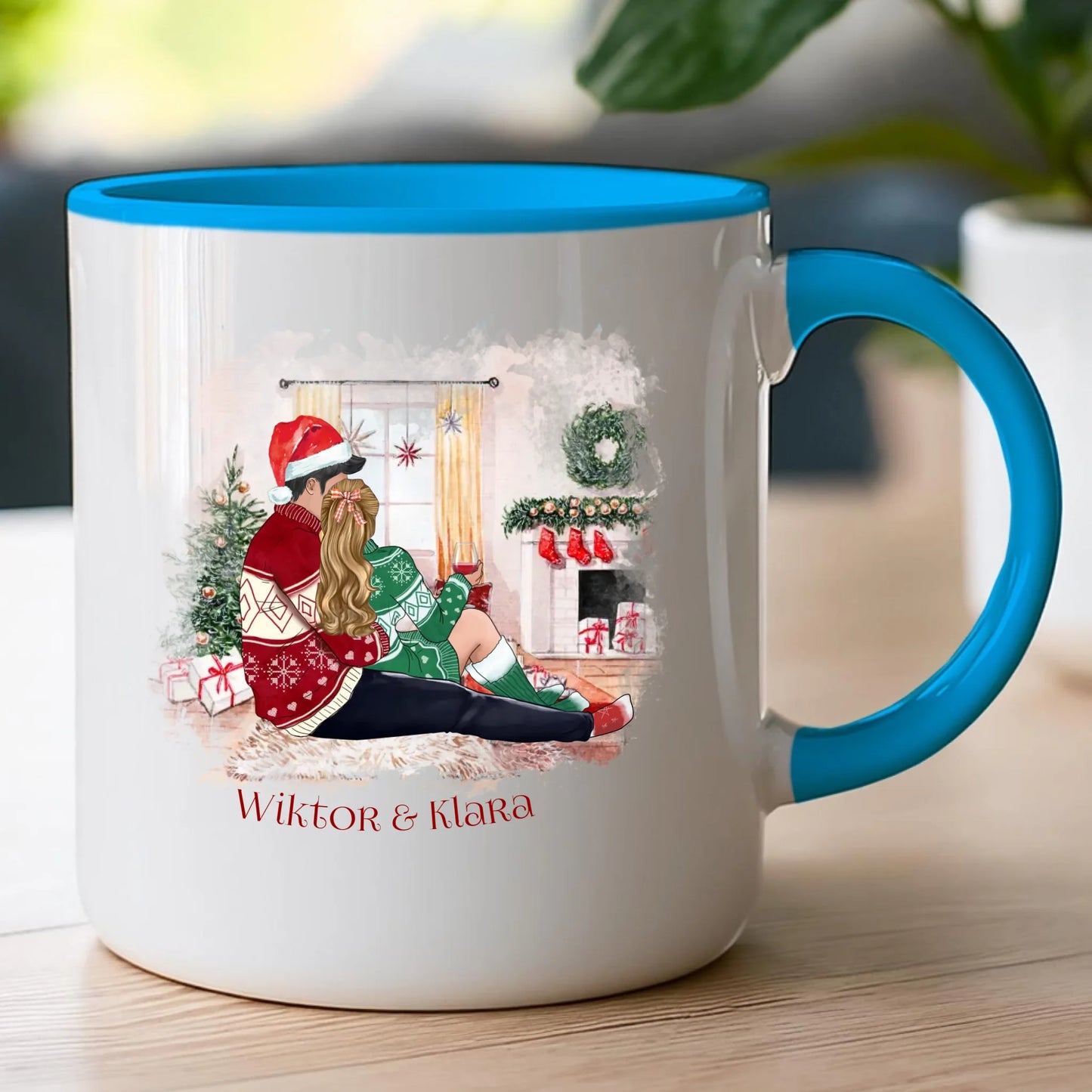 Kubek personalizowany świąteczny dla par #58