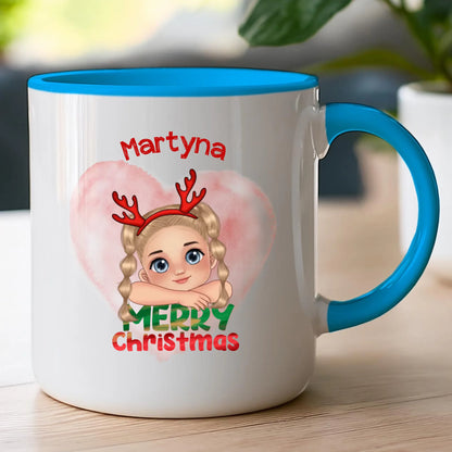 Kubek personalizowana świąteczna dla dziewczynki #91