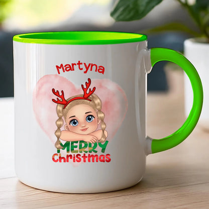 Kubek personalizowana świąteczna dla dziewczynki #91