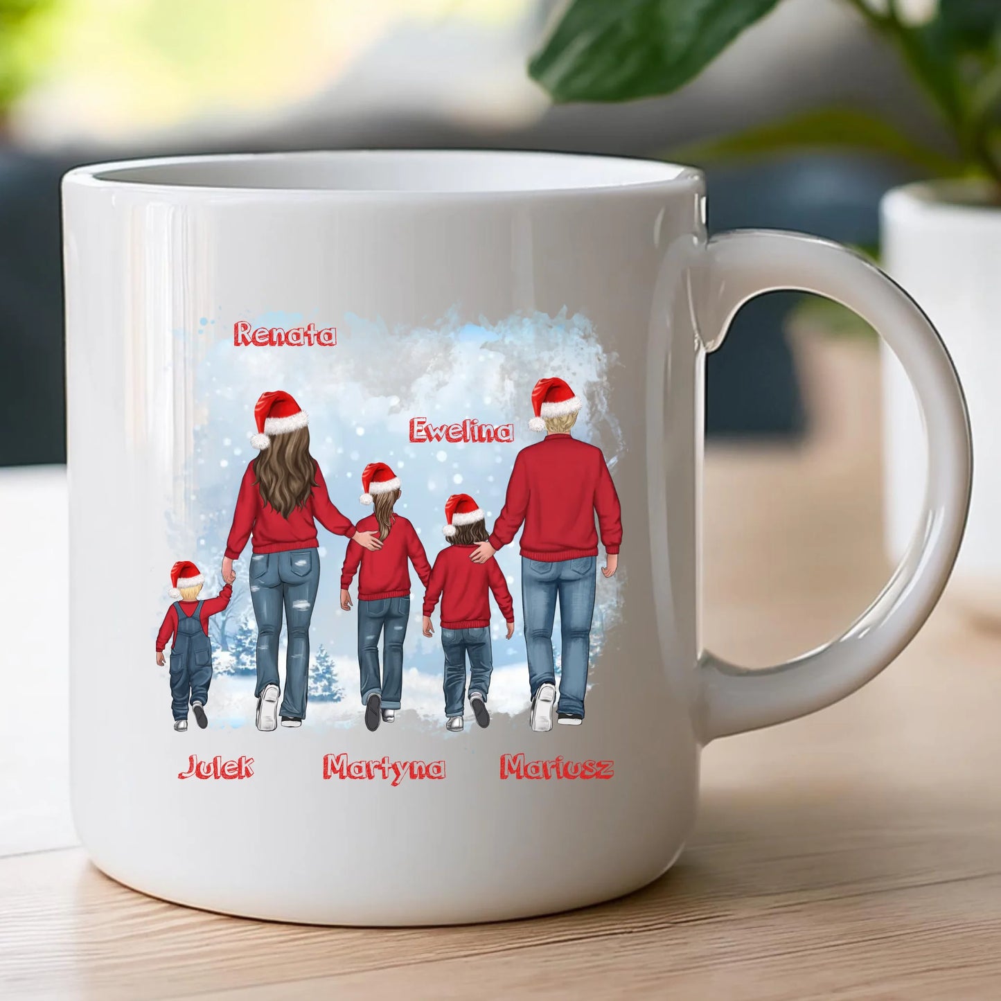 Kubek personalizowany świąteczny dla rodziny #814