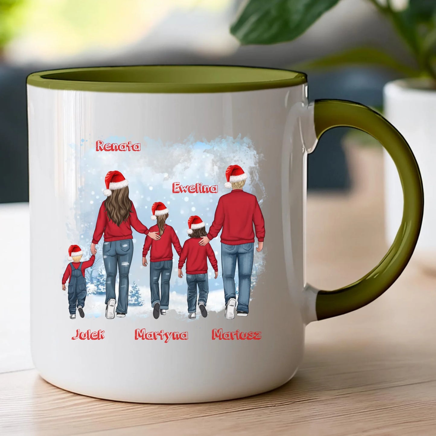 Kubek personalizowany świąteczny dla rodziny #814
