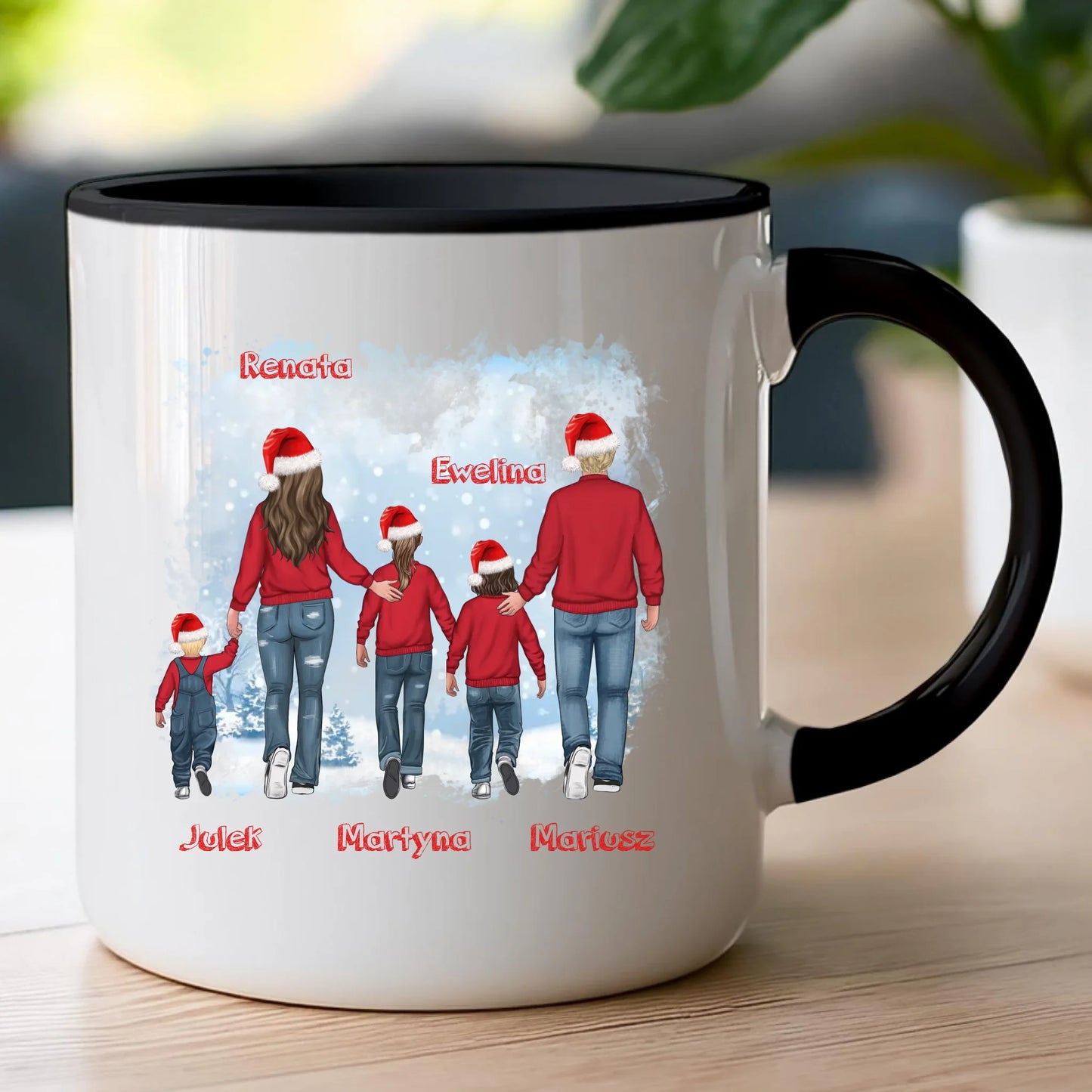 Kubek personalizowany świąteczny dla rodziny #814
