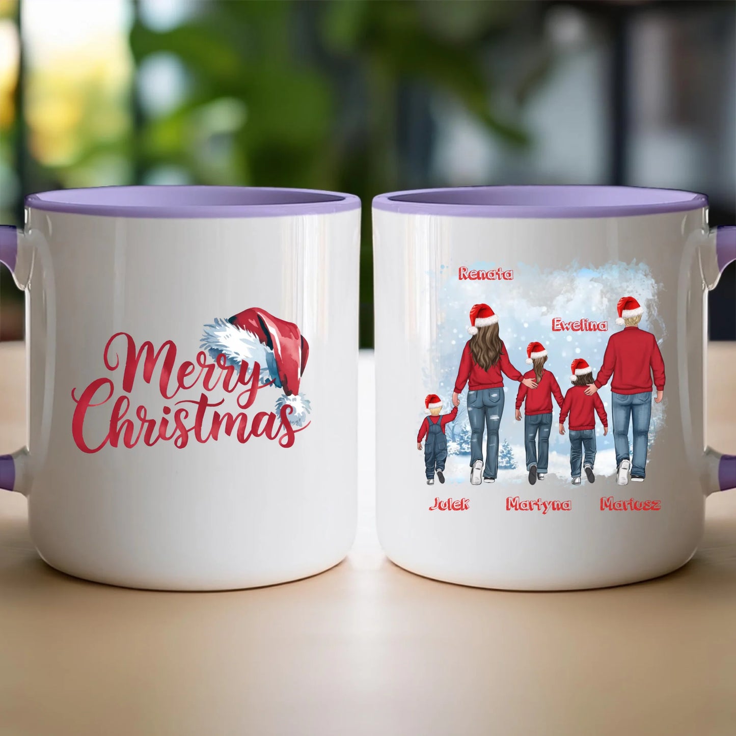 Kubek personalizowany świąteczny dla rodziny #814