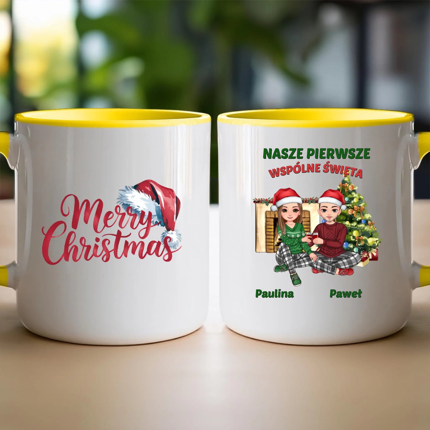 Kubek personalizowany świąteczna dla par #56