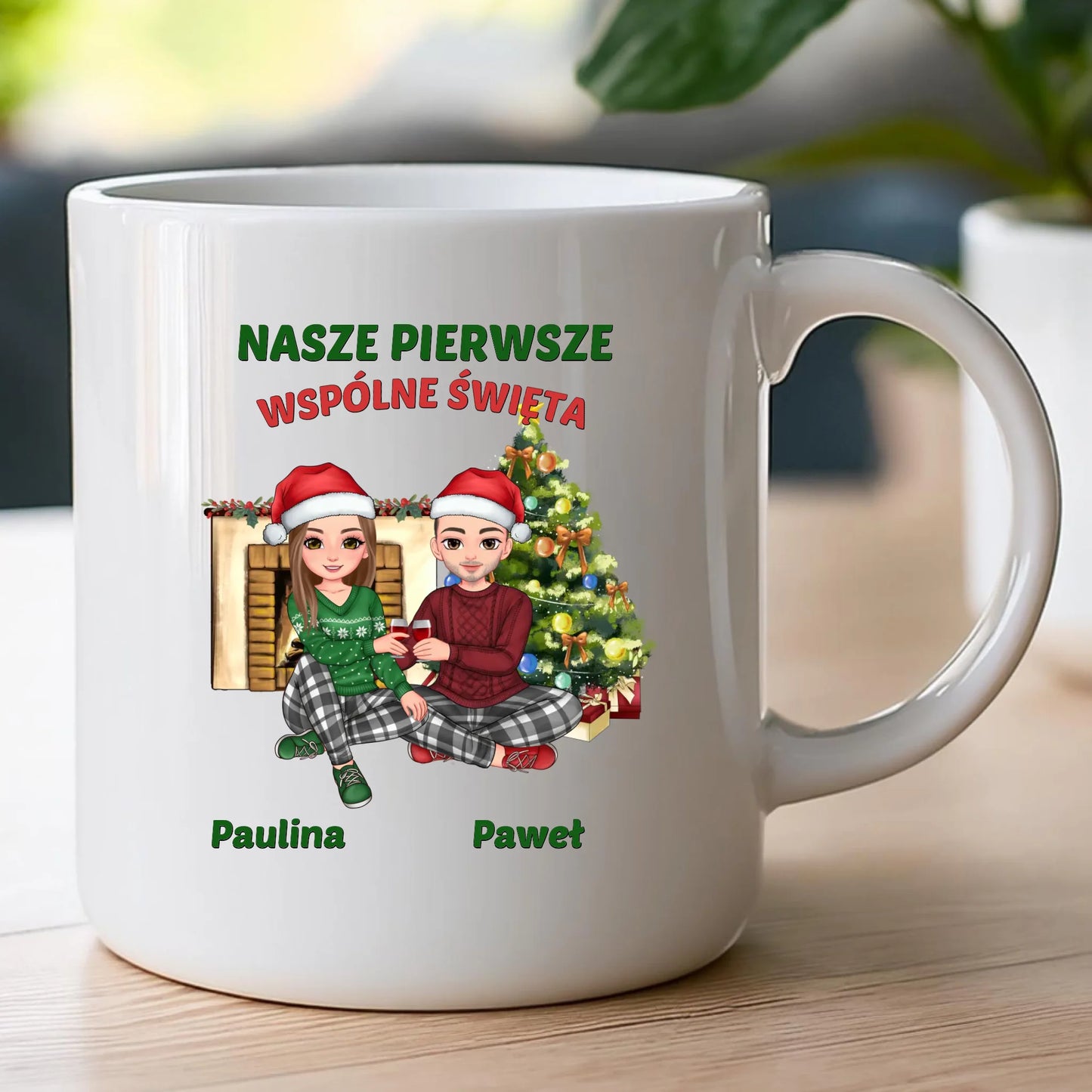 Kubek personalizowany świąteczna dla par #56