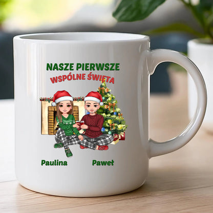 Kubek personalizowany świąteczna dla par #56