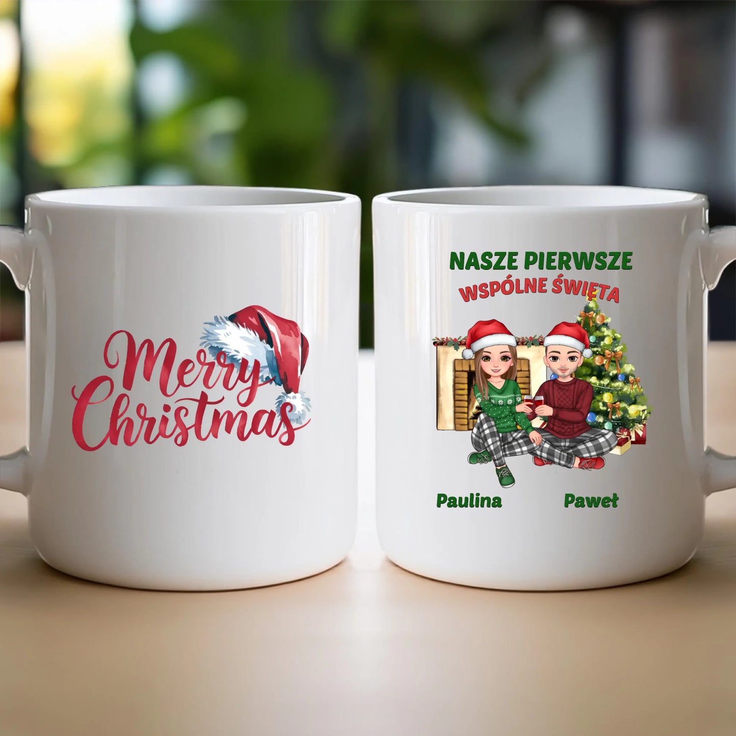 Kubek personalizowany świąteczna dla par #56