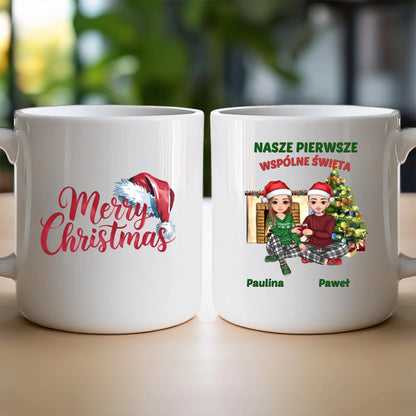 Kubek personalizowany świąteczna dla par #56