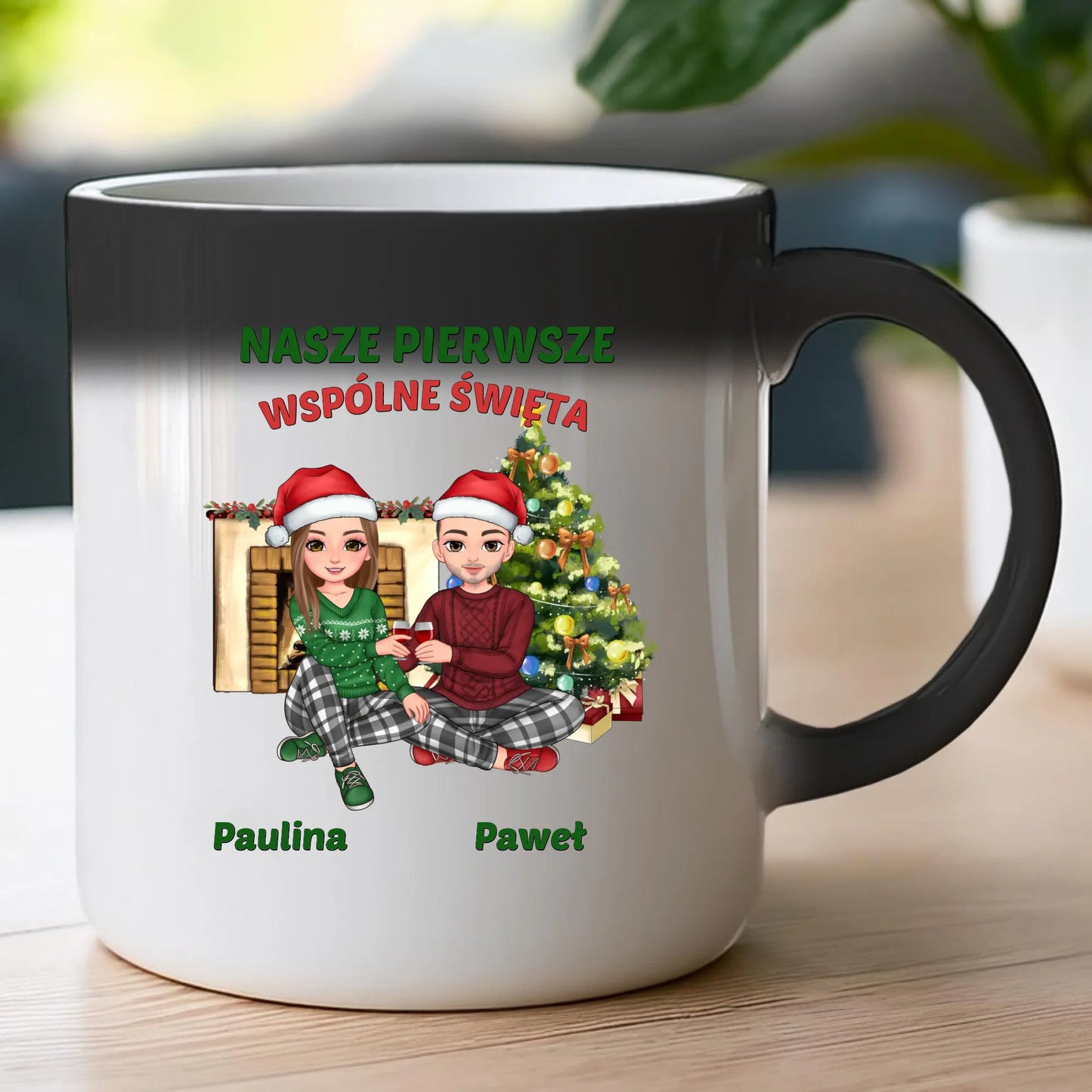 Kubek personalizowany świąteczna dla par #56