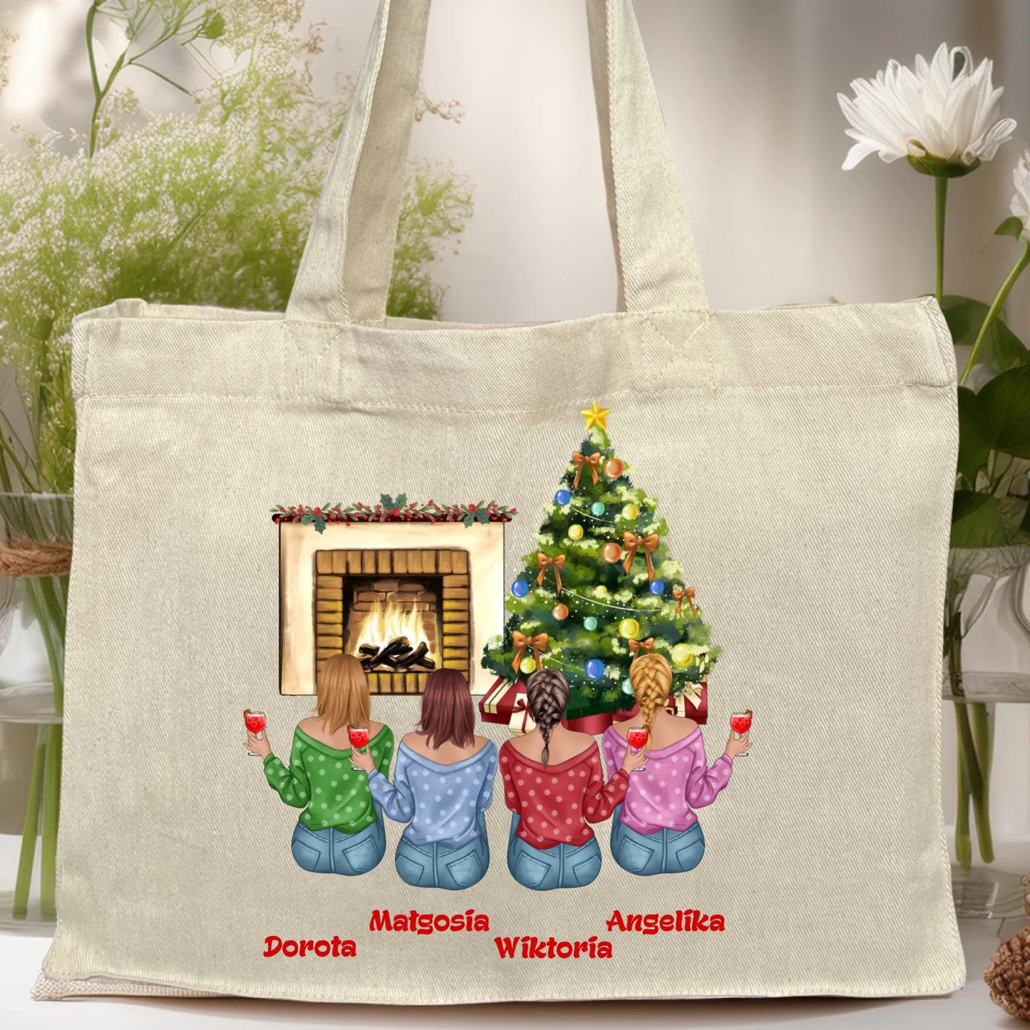 Torba personalizowana świąteczna dla przyjaciółek #129