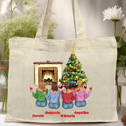 Torba personalizowana świąteczna dla przyjaciółek #129