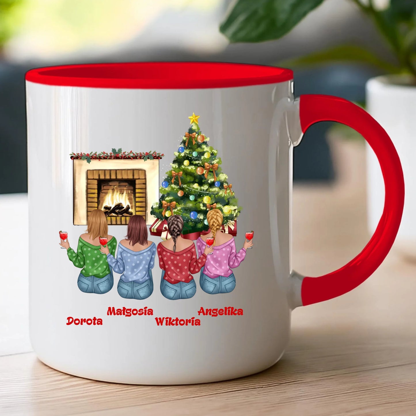 Kubek personalizowany świąteczny dla przyjaciółek #129