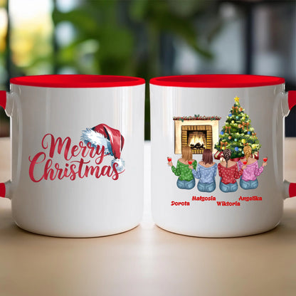 Kubek personalizowany świąteczny dla przyjaciółek #129