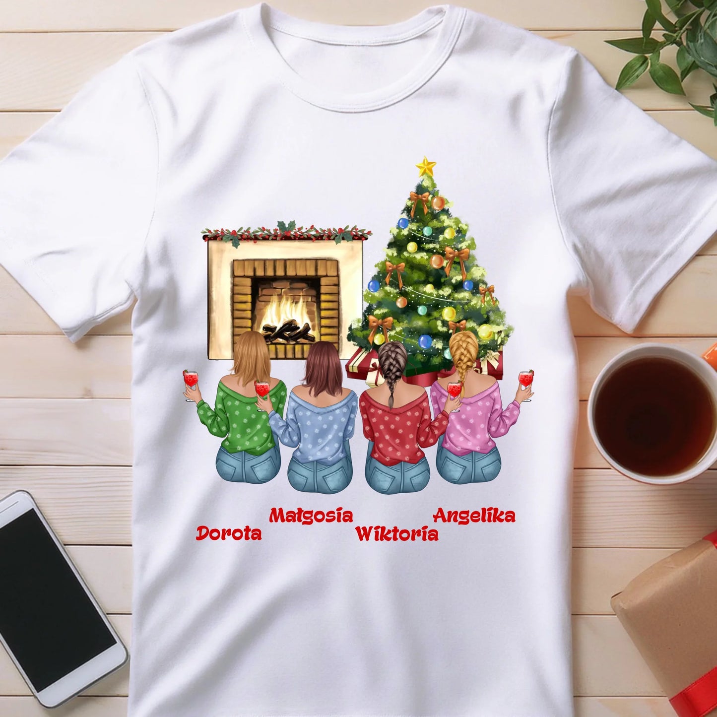 Koszulka personalizowana świąteczna dla przyjaciółek #129